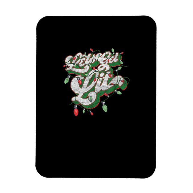 Magnet Flexible Laissons-nous tomber - Drôle Boire Noël Light Gras (Vertical)
