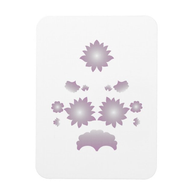 Magnet Flexible Lait blanc classique Rose décoratif (Vertical)