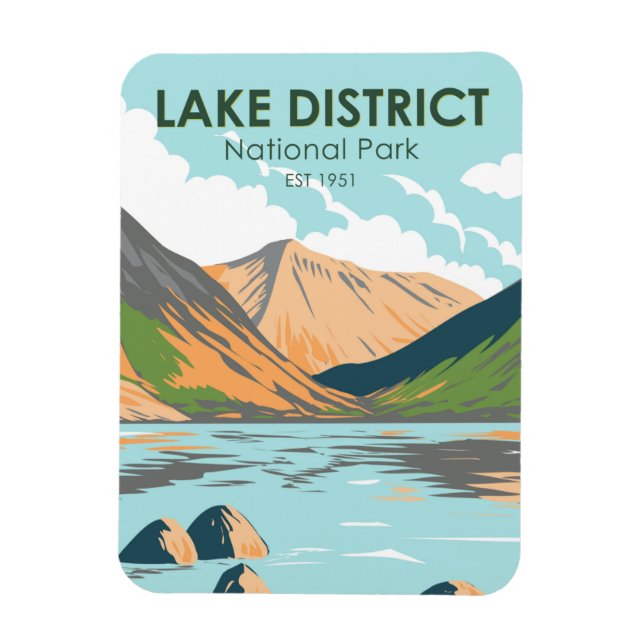 Magnet Flexible Lake District National Park Wasdale Head England (Vertical)