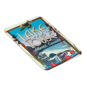 Magnet Flexible Lake Louise, Alberta Affiche de voyage au Canada