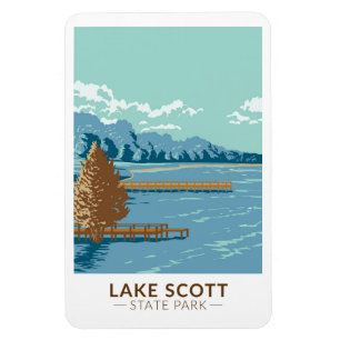 Magnet Flexible Lake Scott State Park Kansas Vintage