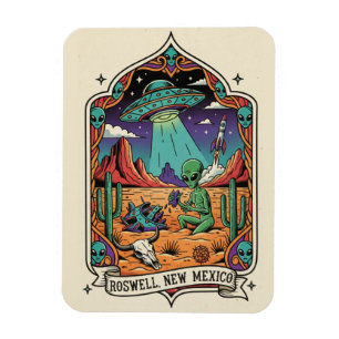 Magnet Flexible L'Alien de Roswell Nouveau-Mexique