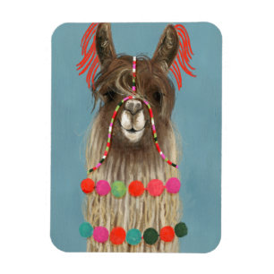 Magnet Flexible Lama orné - brun