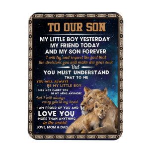 Magnet Flexible L'Amour  À Notre Fils, Je Suis Fière De Vous Et 