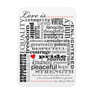 Magnet Flexible L'amour est amour, matière de mots