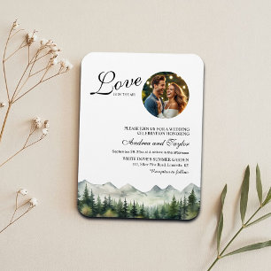 Magnet Flexible L'amour est dans l'air Photo Faire-part de mariage