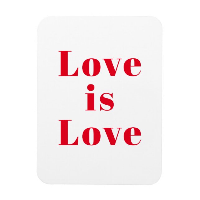 Magnet Flexible "L'amour est l'amour" rouge blanc (Vertical)