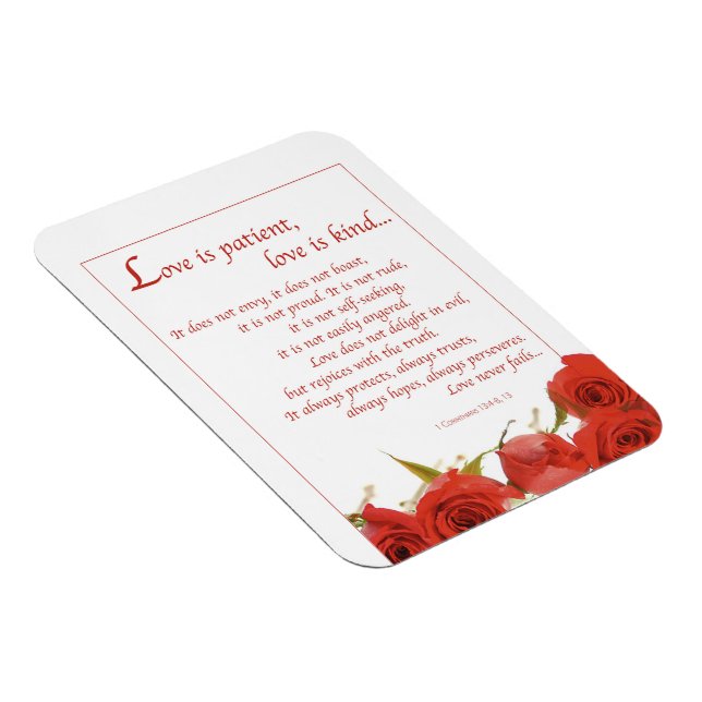 Magnet Flexible L'amour est une rose rouge patiente (Côté Droit)