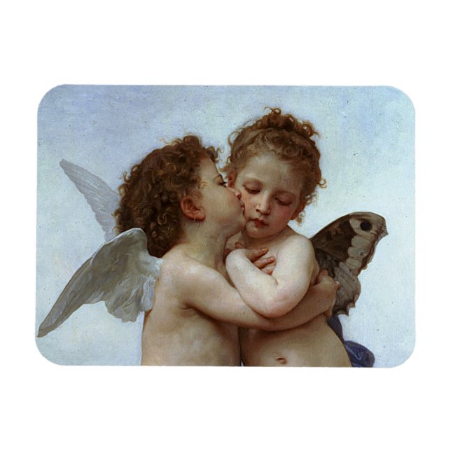Magnet Flexible L'Amour et Psyche de Bouguereau, enfants (Cupid) (Horizontal)