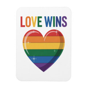 Magnet Flexible L'amour gagne la fierté gay LGBT Égalité