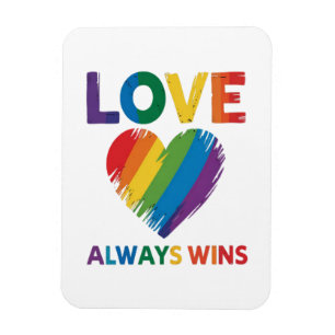 Magnet Flexible L'amour gagne toujours LGBT