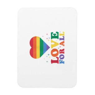 Magnet Flexible L'amour pour tous LGBTQ Rainbow Pride gay lesbienn