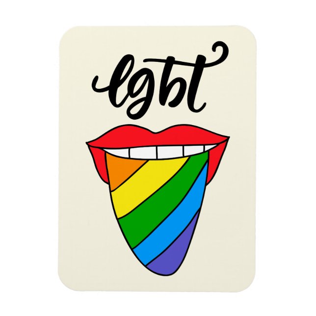 Magnet Flexible Langue arc-en-ciel LGBT (Vertical)
