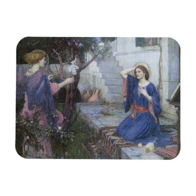 Magnet Flexible L'Annonciation par John William Waterhouse (Horizontal)