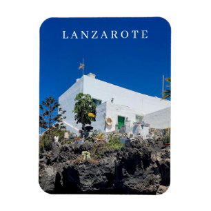 Magnet Flexible Lanzarote blanc vue maison frigo aimant