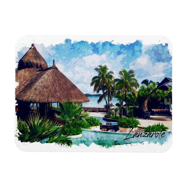 Magnet Flexible Lanzarote Canaries Espagne Tropical (Horizontal)