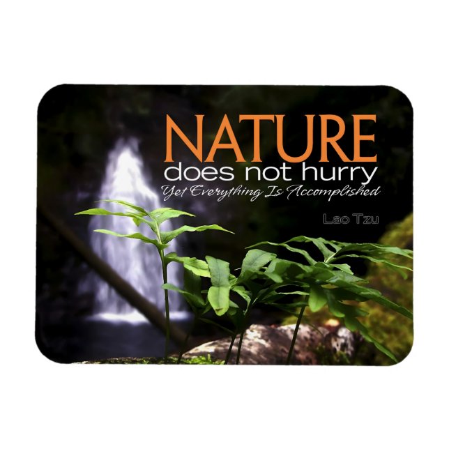 Magnet Flexible Lao Tzu Inspirational Quote "Nature" Flexible (Horizontal)