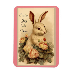 Magnet Flexible Lapin Avec Fleurs Aimant Flexible
