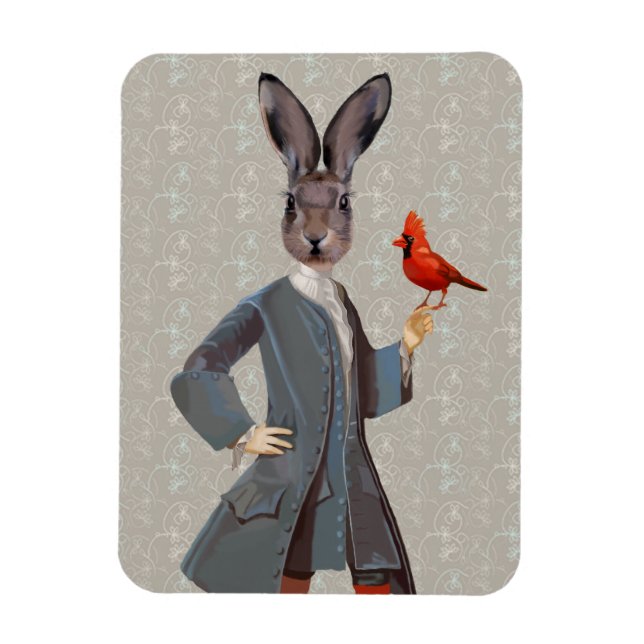 Magnet Flexible Lapin Et Oiseau (Vertical)