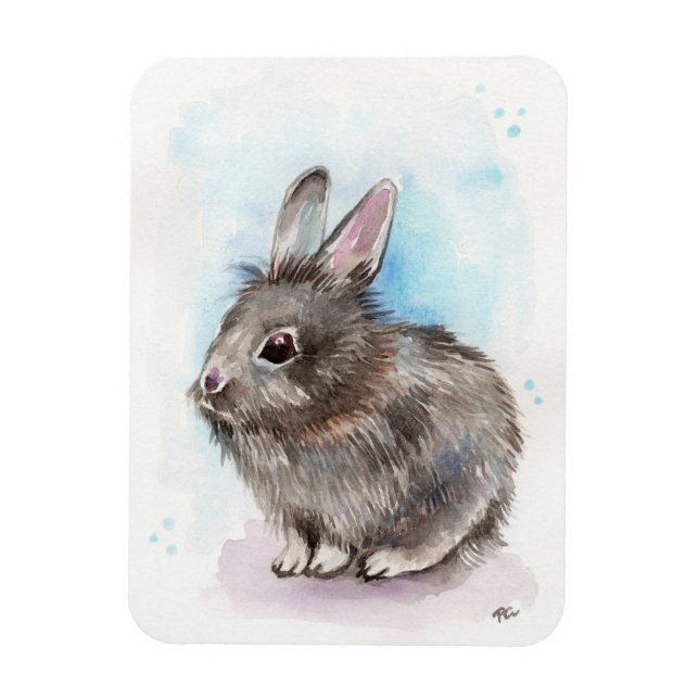 Magnet Flexible Lapin gris (Vertical)