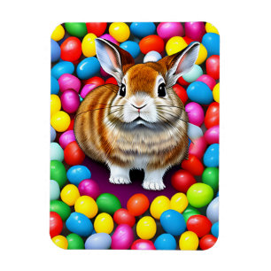 Magnet Flexible Lapin mou et jellybeans