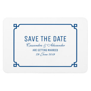 Magnet Flexible Lapis Blue Deco Chic Enregistrer la date