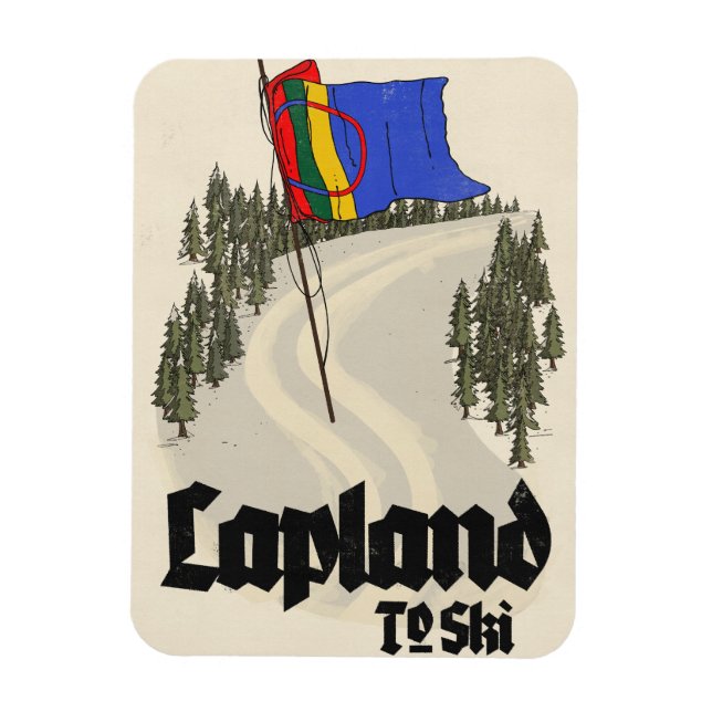 Magnet Flexible Laponie Pour Skier (Vertical)