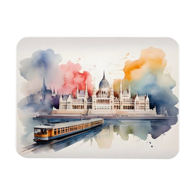 Magnet Flexible L'aquarelle de Budapest (Horizontal)