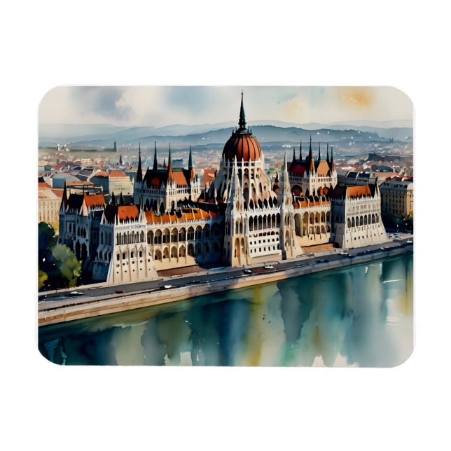 Magnet Flexible L'aquarelle de Budapest (Horizontal)