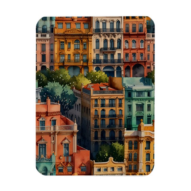 Magnet Flexible L'aquarelle de Buenos Aires (Vertical)