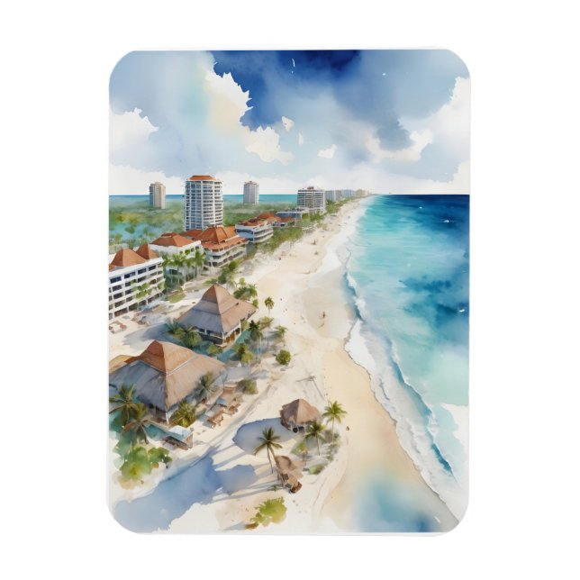 Magnet Flexible L'aquarelle de Cancun (Vertical)