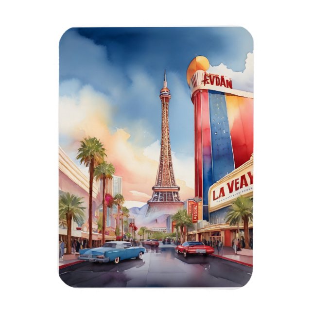 Magnet Flexible L'aquarelle de Las Vegas (Vertical)