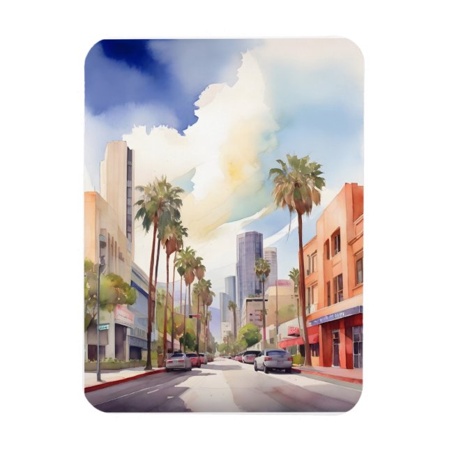 Magnet Flexible L'aquarelle de Los Angeles (Vertical)