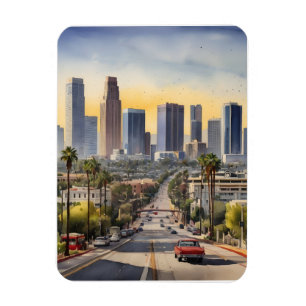 Magnet Flexible L'aquarelle de Los Angeles