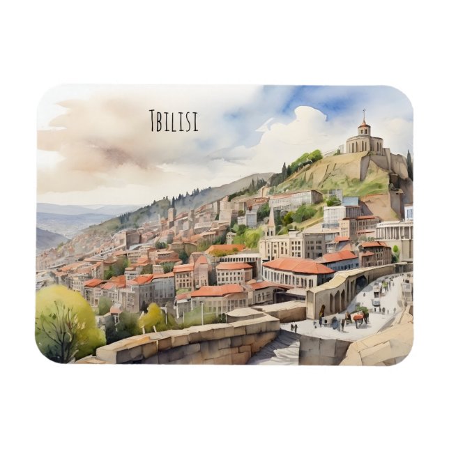 Magnet Flexible L'aquarelle de Tbilissi (Horizontal)
