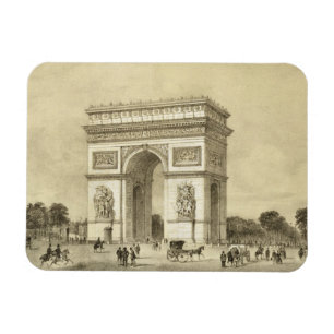 Magnet Flexible L'Arc de Triomphe, Paris, gravé par Auguste Bry