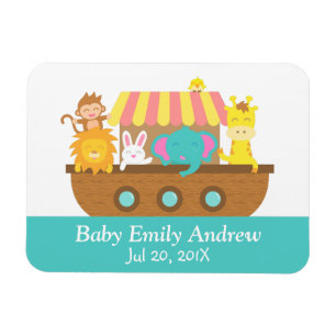 Magnet Flexible L'arche de Noé, animaux mignons, cadeau de baby