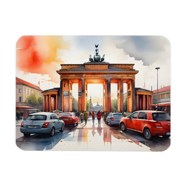 Magnet Flexible L'art de l'aquarelle à Berlin (Horizontal)