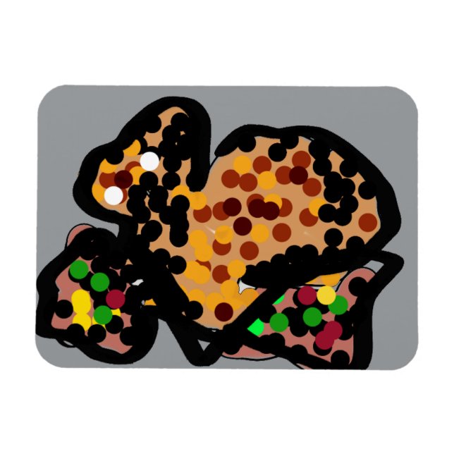 Magnet Flexible L'art des points d'écureuil (Horizontal)