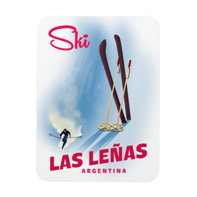Magnet Flexible las leñas ski argentin (Vertical)