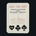 Magnet Flexible Las Vegas Casino Skyline Mariage Enregistrer La Da<br><div class="desc">Un mariage amusant et moderne Save the Date aimant pour exciter vos invités pour votre mariage à Las Vegas! Ce Save the Date présente des graphites en noir gras de carte à jouer, un rendu moderne de la ligne d'horizon de Las Vegas, ainsi que des polices et du texte entièrement...</div>