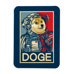 Magnet Flexible L'Astronaute Dogecoin Doge À La Cristophane De La 