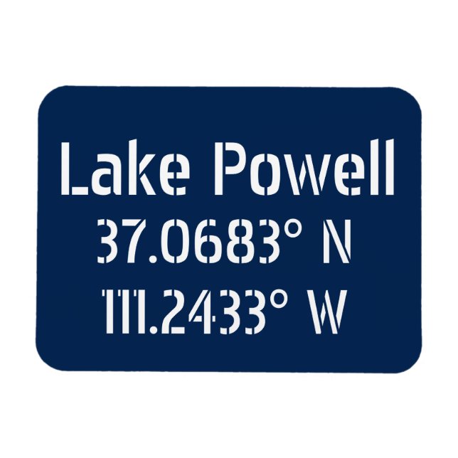 Magnet Flexible Latitude du lac Powell AZ (Horizontal)