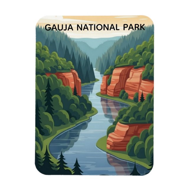 Magnet Flexible Latvia Gauja National Park Travel (Vertical)