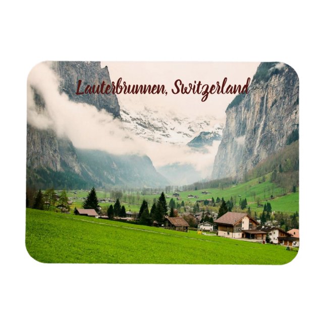 Magnet Flexible Lauterbrunnen Switzerland stylized (Horizontal)