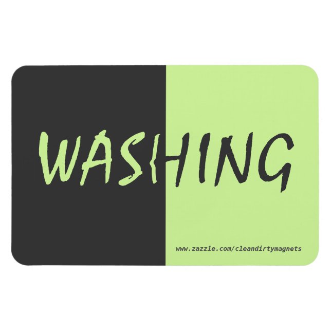 Magnet Flexible Lavage - gris foncé - avec adresse du site 4x6 (Horizontal)