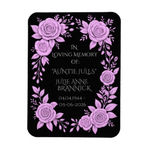 MAGNET FLEXIBLE LAVANDE FLEURIE. OBJET-SOUVENIR EN MÉMOIRE AIMÉE,