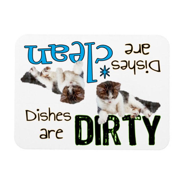 Magnet Flexible Lave-vaisselle magnétique du rectangle de chat (Horizontal)