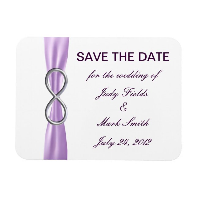Magnet Flexible Lavender Infinity Enregistrer l'aimant Date (Horizontal)