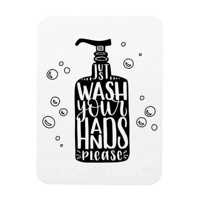 Magnet Flexible Lavez-Vous Les Mains, S'Il Vous Plaît (Vertical)